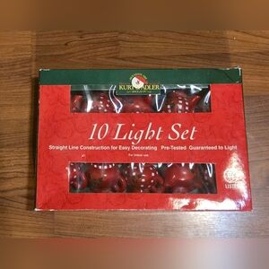 Kurt Adler Teapots Red Holiday String Lights Tea Pot Tea Time Christmas Coffee